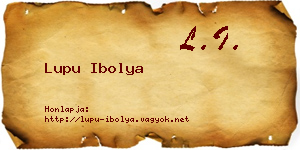 Lupu Ibolya névjegykártya